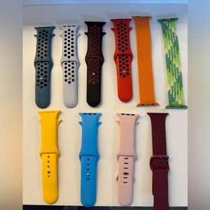 Colorful Apple Watch Bands Set, 10 count. Size Small